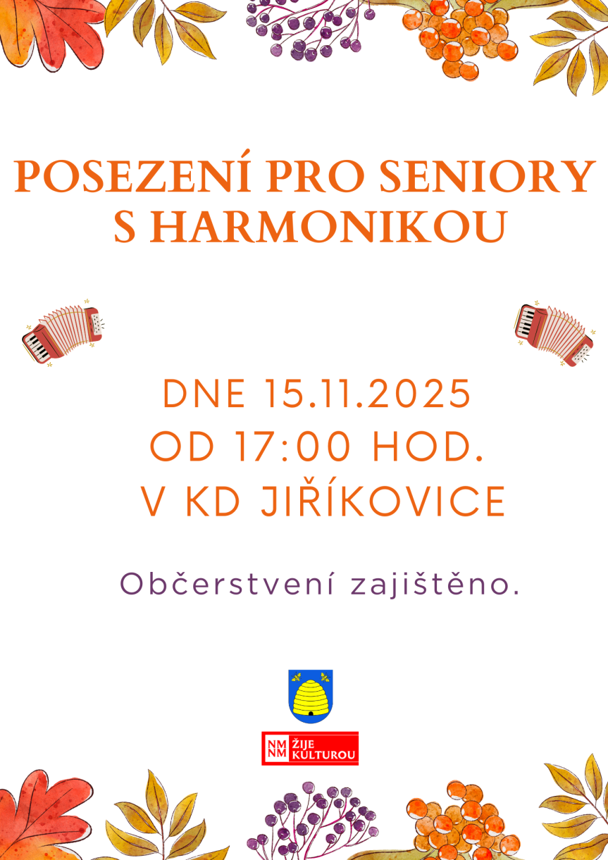 Posezení s harmonikou pro seniory – 15.11.2025