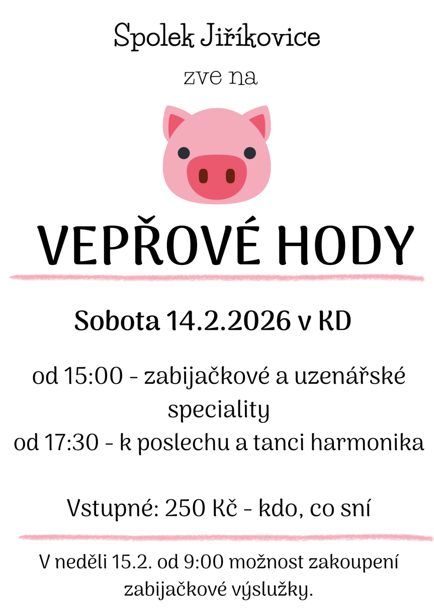 Vepřové hody – 14.2.2026