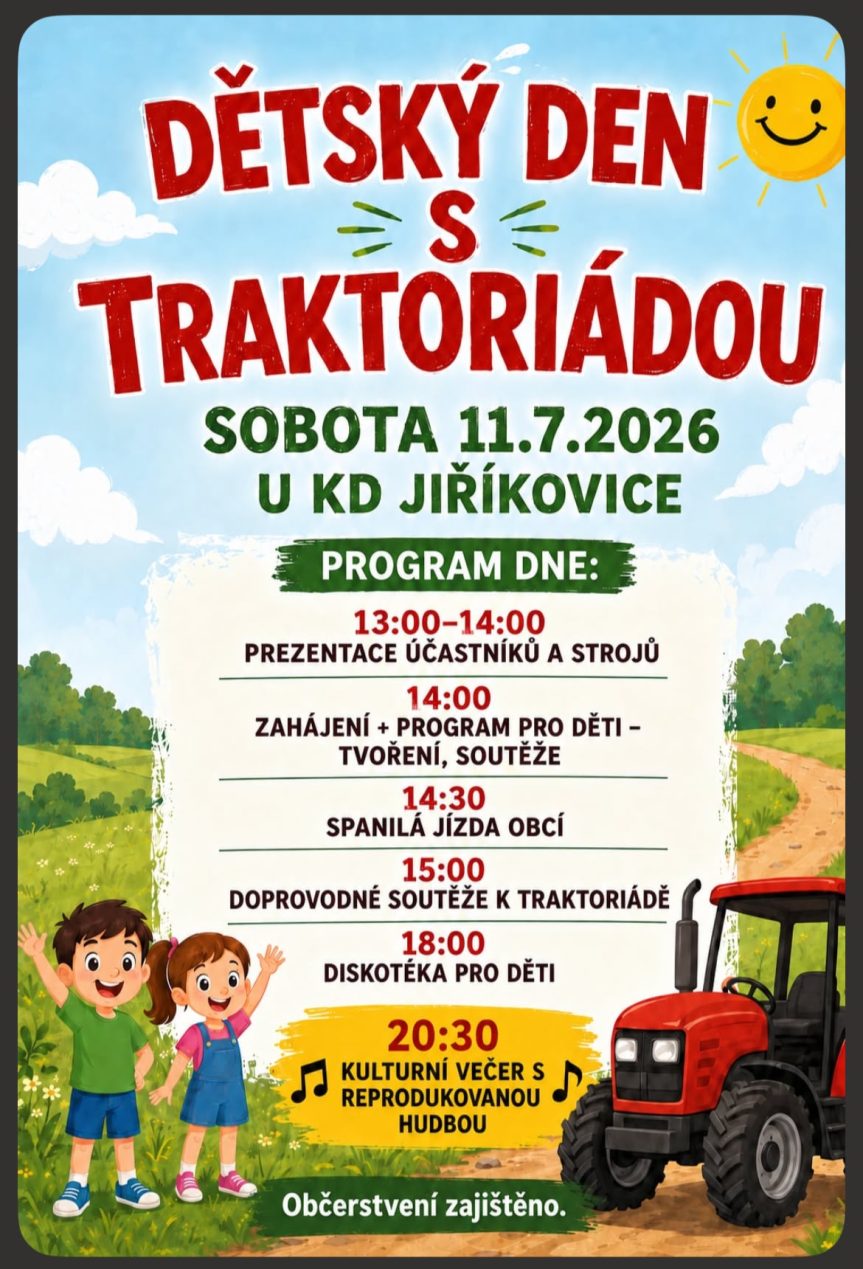 Dětský den s traktoriádou – 11.7.2026