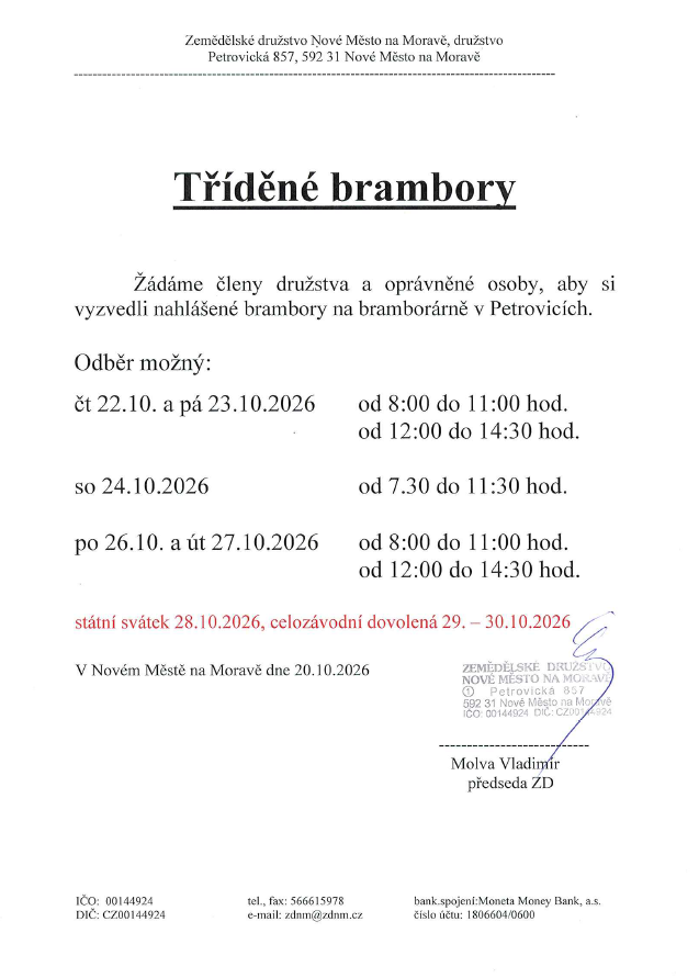 Tříděné brambory